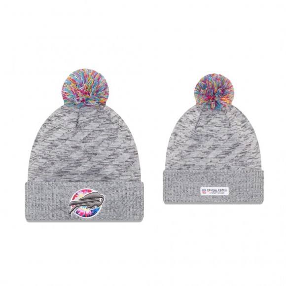 Bills Gray 2020 NFL Crucial Catch Cuffed Knit Hat