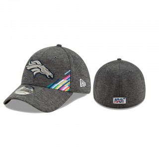 Broncos Heather Gray 2019 NFL Crucial Catch 39THIRTY Flex Hat