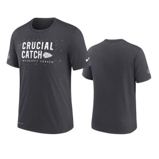 Chiefs Charcoal 2021 NFL Crucial Catch Performance T-Shirt