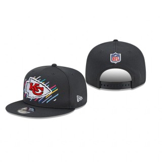 Chiefs Charcoal 2021 NFL Crucial Catch 9FIFTY Snapback Adjustable Hat