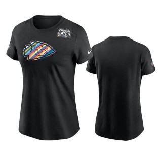 Women's Chiefs Black Crucial Catch Multicolor T-Shirt