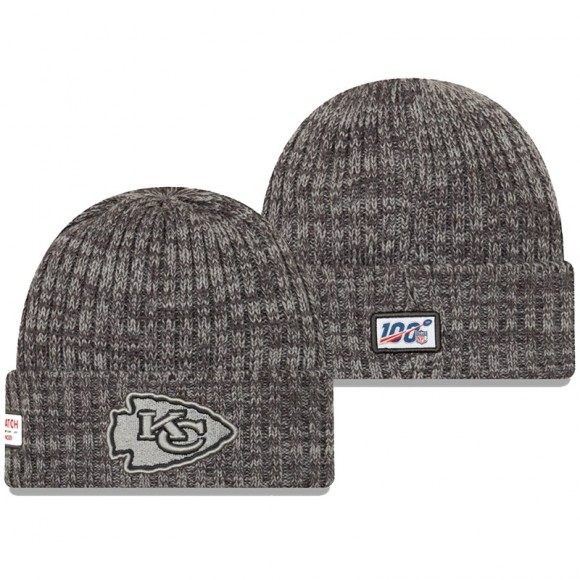 Chiefs Heather Gray 2019 NFL Crucial Catch Cuffed Knit Hat