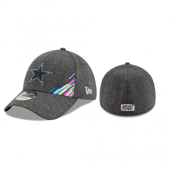 Cowboys Heather Gray 2019 NFL Crucial Catch 39THIRTY Flex Hat