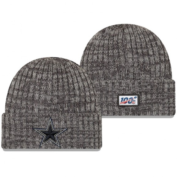 Cowboys Heather Gray 2019 NFL Crucial Catch Cuffed Knit Hat