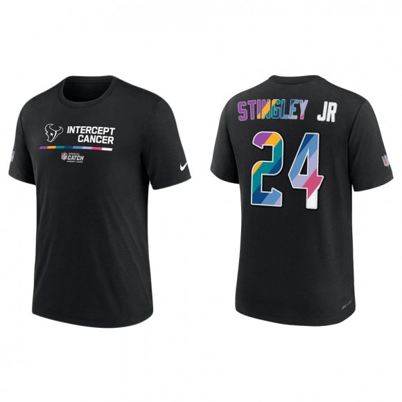 Derek Stingley Jr. Houston Texans Black 2022 NFL Crucial Catch Performance T-Shirt