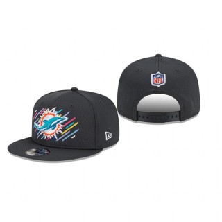 Dolphins Charcoal 2021 NFL Crucial Catch 9FIFTY Snapback Adjustable Hat