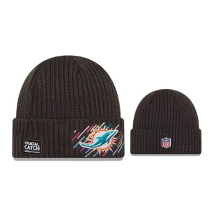 Dolphins Charcoal 2021 NFL Crucial Catch Knit Hat