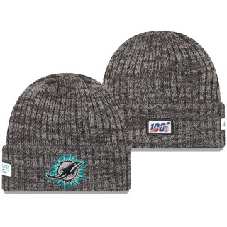 Dolphins Heather Gray 2019 NFL Crucial Catch Cuffed Knit Hat