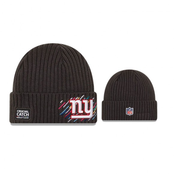 Giants Charcoal 2021 NFL Crucial Catch Knit Hat