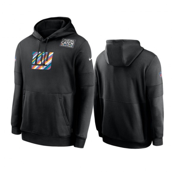 Giants Black Crucial Catch Sideline Performance Hoodie