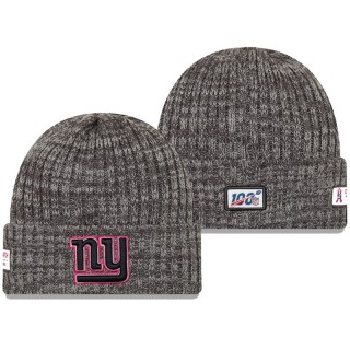 Giants Heather Gray 2019 NFL Crucial Catch Cuffed Knit Hat