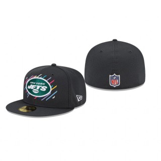 Jets Charcoal 2021 NFL Crucial Catch 59FIFTY Fitted Hat