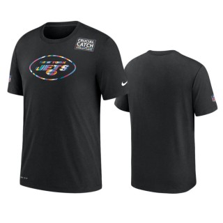 Jets Black Crucial Catch Sideline T-Shirt