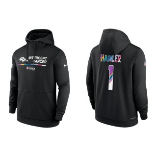 K.J. Hamler Denver Broncos Black 2022 NFL Crucial Catch Therma Performance Pullover Hoodie