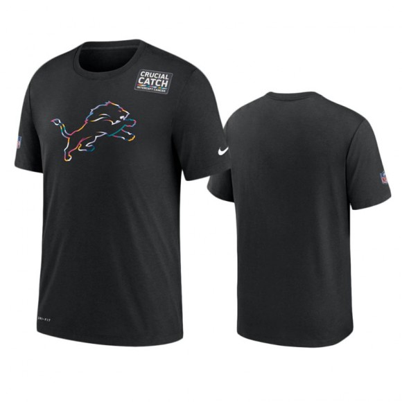 Lions Black Crucial Catch Sideline T-Shirt