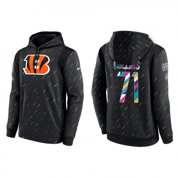 Men's Cincinnati Bengals La'el Collins Charcoal 2021 NFL Crucial Catch Therma Pullover Hoodie