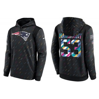 Men's New England Patriots Arlington Hambright Charcoal NFL Crucial Catch Hoodie