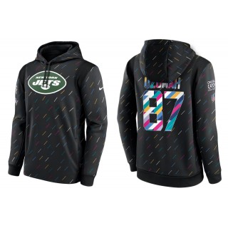 Men's New York Jets C.J. Uzomah Charcoal NFL Crucial Catch Hoodie