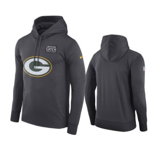 Packers Anthracite Crucial Catch Performance Hoodie