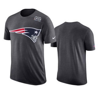 Patriots Anthracite Crucial Catch Performance T-Shirt