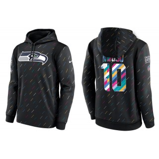 Men's Seattle Seahawks Uchenna Nwosu Charcoal NFL Crucial Catch Hoodie