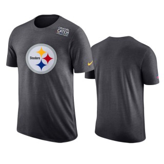 Steelers Anthracite Crucial Catch Performance T-Shirt