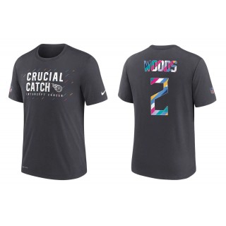 Men's Tennessee Titans Robert Woods Charcoal NFL Crucial Catch T-Shirt