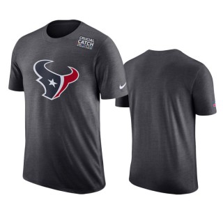 Texans Anthracite Crucial Catch Performance T-Shirt