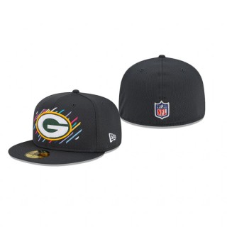 Packers Charcoal 2021 NFL Crucial Catch 59FIFTY Fitted Hat