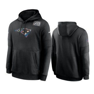 Patriots Black Crucial Catch Sideline Performance Hoodie