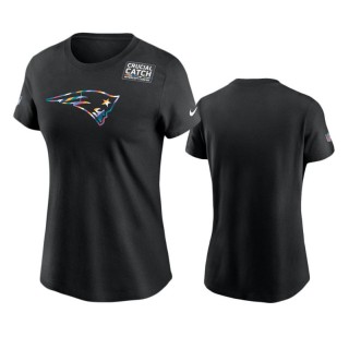 Women's Patriots Black Crucial Catch Multicolor T-Shirt