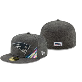 Patriots Heather Gray 2019 NFL Crucial Catch 59FIFTY Fitted Hat