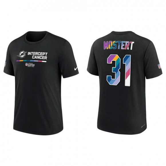 Raheem Mostert Miami Dolphins Black 2022 NFL Crucial Catch Performance T-Shirt