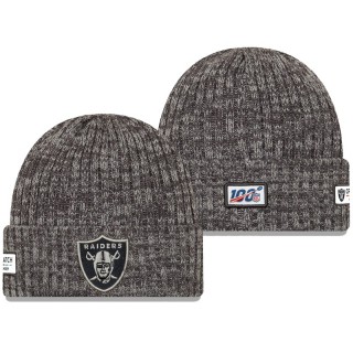 Raiders Heather Gray 2019 NFL Crucial Catch Cuffed Knit Hat