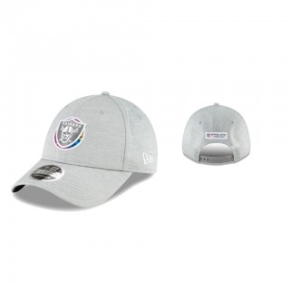 Raiders Heather Gray 2020 NFL Crucial Catch 9FORTY Adjustable Hat