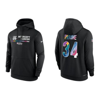 Samaje Perine Cincinnati Bengals Black 2022 NFL Crucial Catch Therma Performance Pullover Hoodie