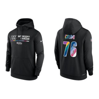 Samuel Cosmi Washington Commanders Black 2022 NFL Crucial Catch Therma Performance Pullover Hoodie