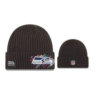 Seahawks Charcoal 2021 NFL Crucial Catch Knit Hat