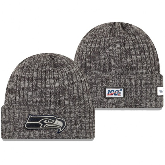 Seahawks Heather Gray 2019 NFL Crucial Catch Cuffed Knit Hat