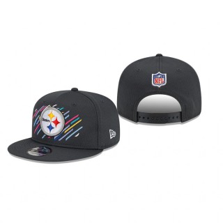 Steelers Charcoal 2021 NFL Crucial Catch 9FIFTY Snapback Adjustable Hat