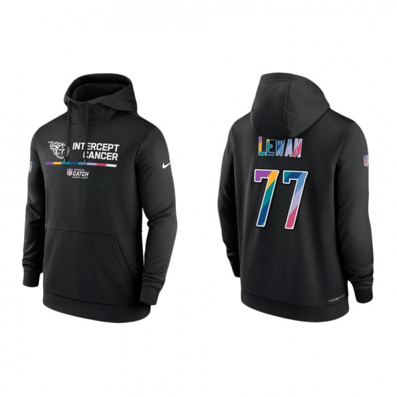 Taylor Lewan Tennessee Titans Black 2022 NFL Crucial Catch Therma Performance Pullover Hoodie