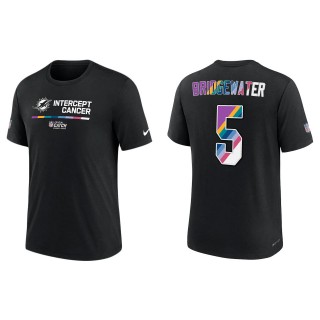 Teddy Bridgewater Miami Dolphins Black 2022 NFL Crucial Catch Performance T-Shirt