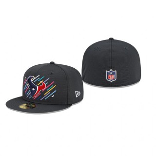 Texans Charcoal 2021 NFL Crucial Catch 59FIFTY Fitted Hat