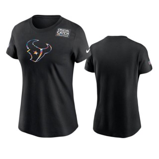 Women's Texans Black Crucial Catch Multicolor T-Shirt