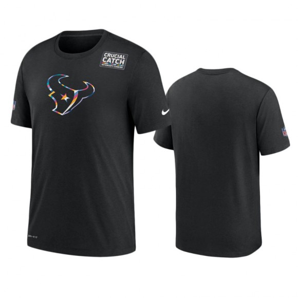 Texans Black Crucial Catch Sideline T-Shirt