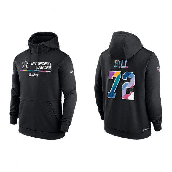 Trysten Hill Dallas Cowboys Black 2022 NFL Crucial Catch Therma Performance Pullover Hoodie