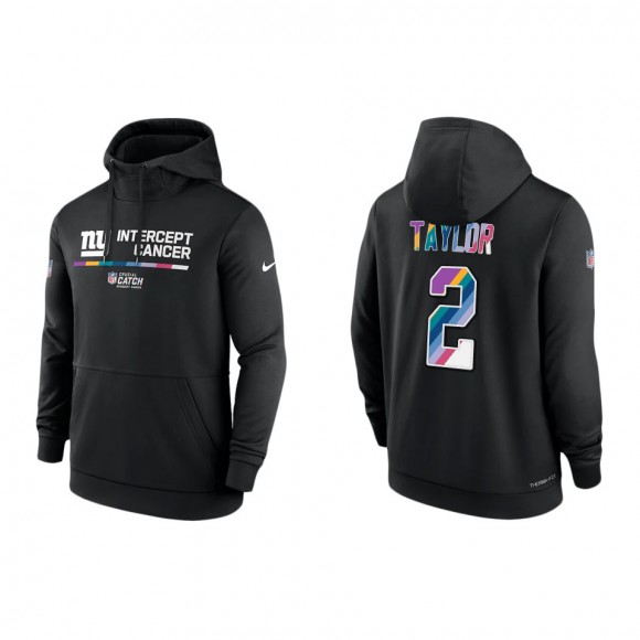 Tyrod Taylor New York Giants Black 2022 NFL Crucial Catch Therma Performance Pullover Hoodie