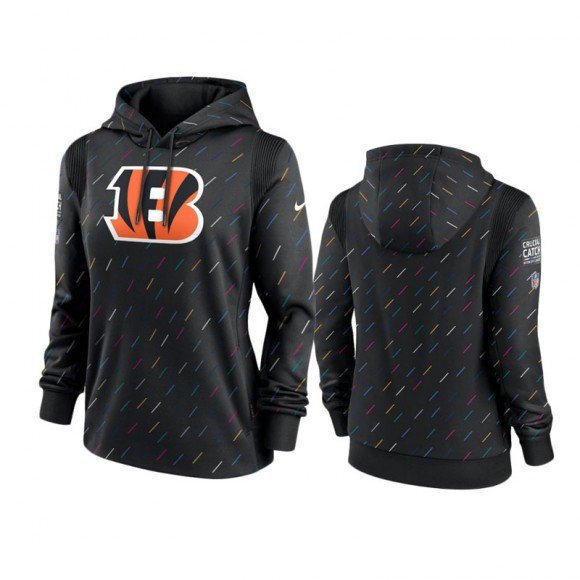 Women's Bengals Anthracite 2021 NFL Crucial Catch Hoodie