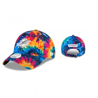 Women Dolphins Multi-Color 2020 NFL Crucial Catch 9TWENTY Adjustable Hat