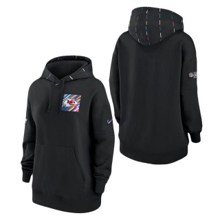 Women's Kansas City Chiefs Black 2023 Crucial Catch Club Pullover Hoodie